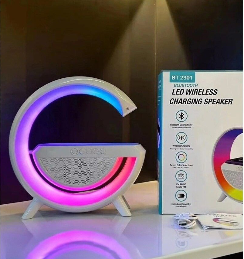 Akıllı Masa Lambası Hoparlör Led Işık & Kablosuz Şarj Alk2289