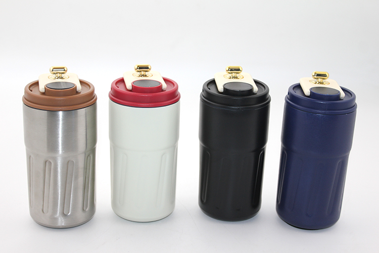 Askılı ve Derece Göstergeli Vakumlu Mug - 500 ml Modern Kahve Termosu ALK3136