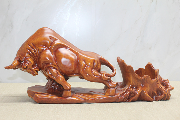 Polyester Boğa Figürü Şaraplık Alk3613