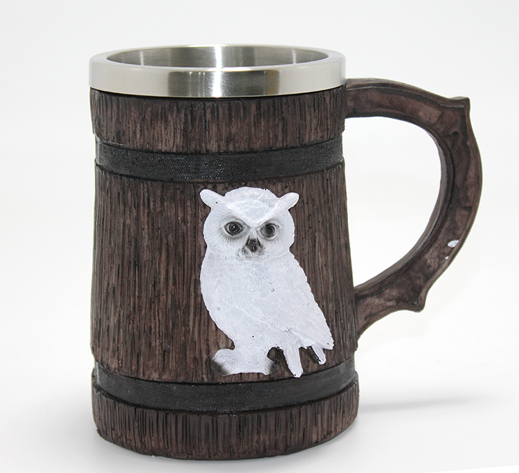 Harry Potter Hedwig Temalı 3D Kabartmalı Çelik Kupa Bardak Alk4378