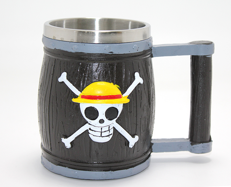 One Piece Temalı 3D Kabartmalı Çelik Kupa Bardak Alk4483