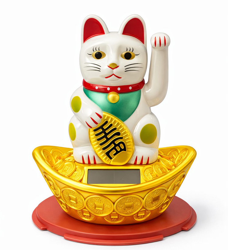 Güneş Enerjili Sallanan Şans Kedisi - Maneki Neko Alk4522