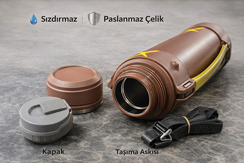 Mszm 2500 Ml Çift Katmanlı Vakumlu Paslanmaz Çelik Termos Alk4638