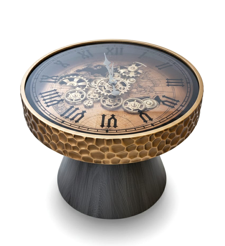 Metal Çarklı Sehpa Saat Alk4841