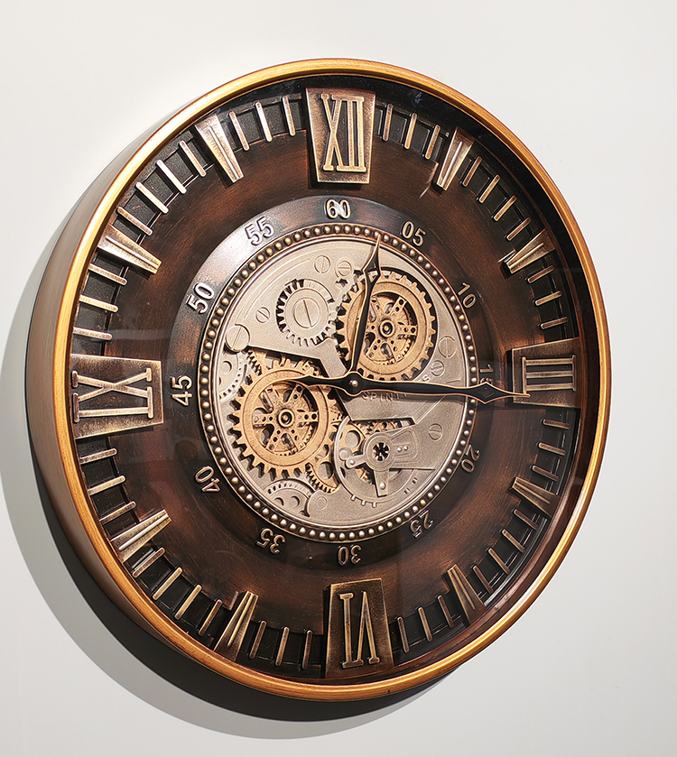 Özel Tasarım Metal Çarklı Duvar Saati Alk4861