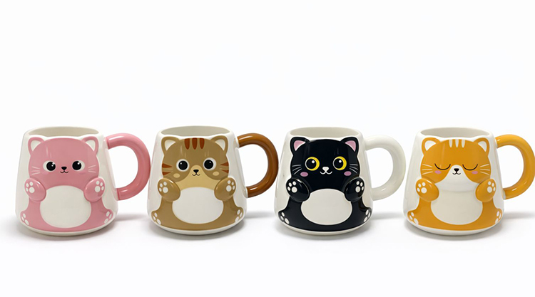 Özel Tasarım 3D Kedi Figürlü Kupa Bardak Alk5031