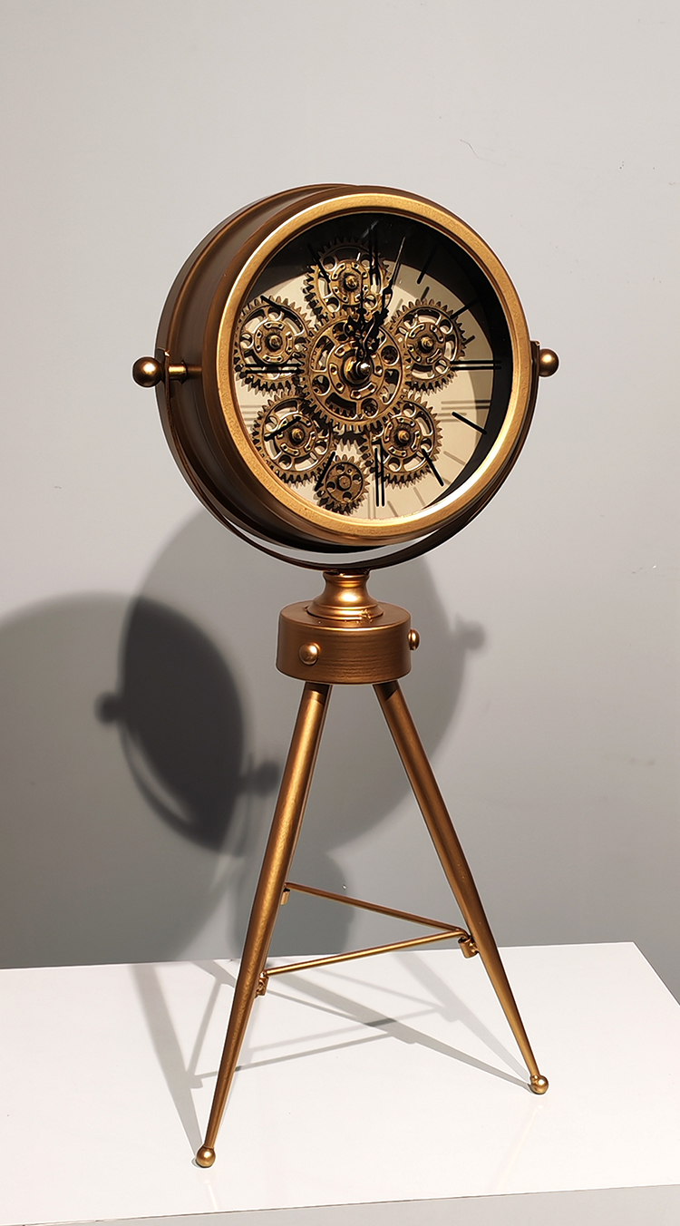 Özel Tasarım Metal  Çarklı Masa Saati Alk5129