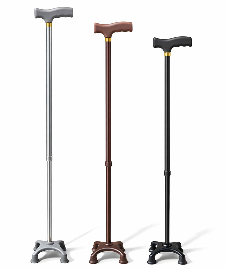 Metal 4 Ayaklı Ayarlanabilir Destek Bastonu - T Saplı Alk5488