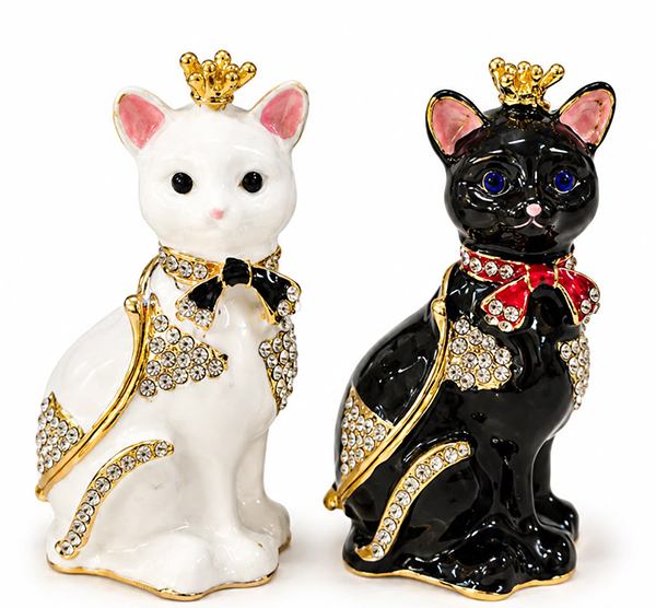 Swaroski Taşlı Kedi Figürü Alk5773