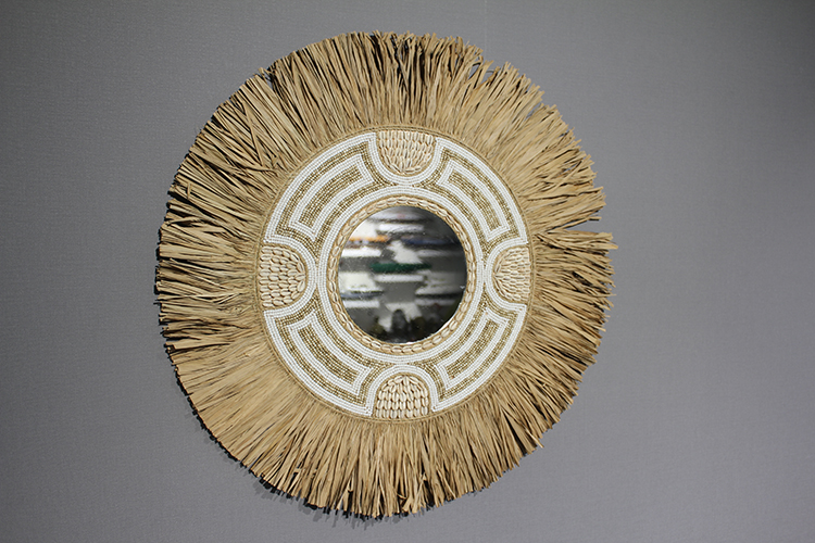 Hasırlı Duvar Aynası 3Natural-5