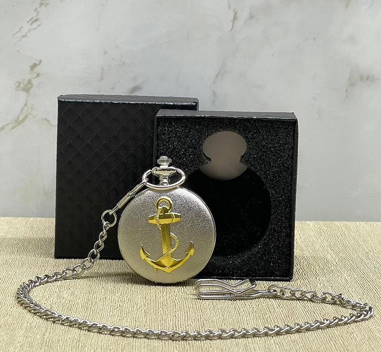 Özel Kutulu Çapalı Gümüş Köstekli Saat Alk4659