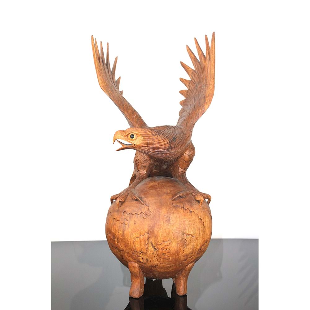 Maun Ağacı El Oyması Kartal Figürü 4Ratnı-37