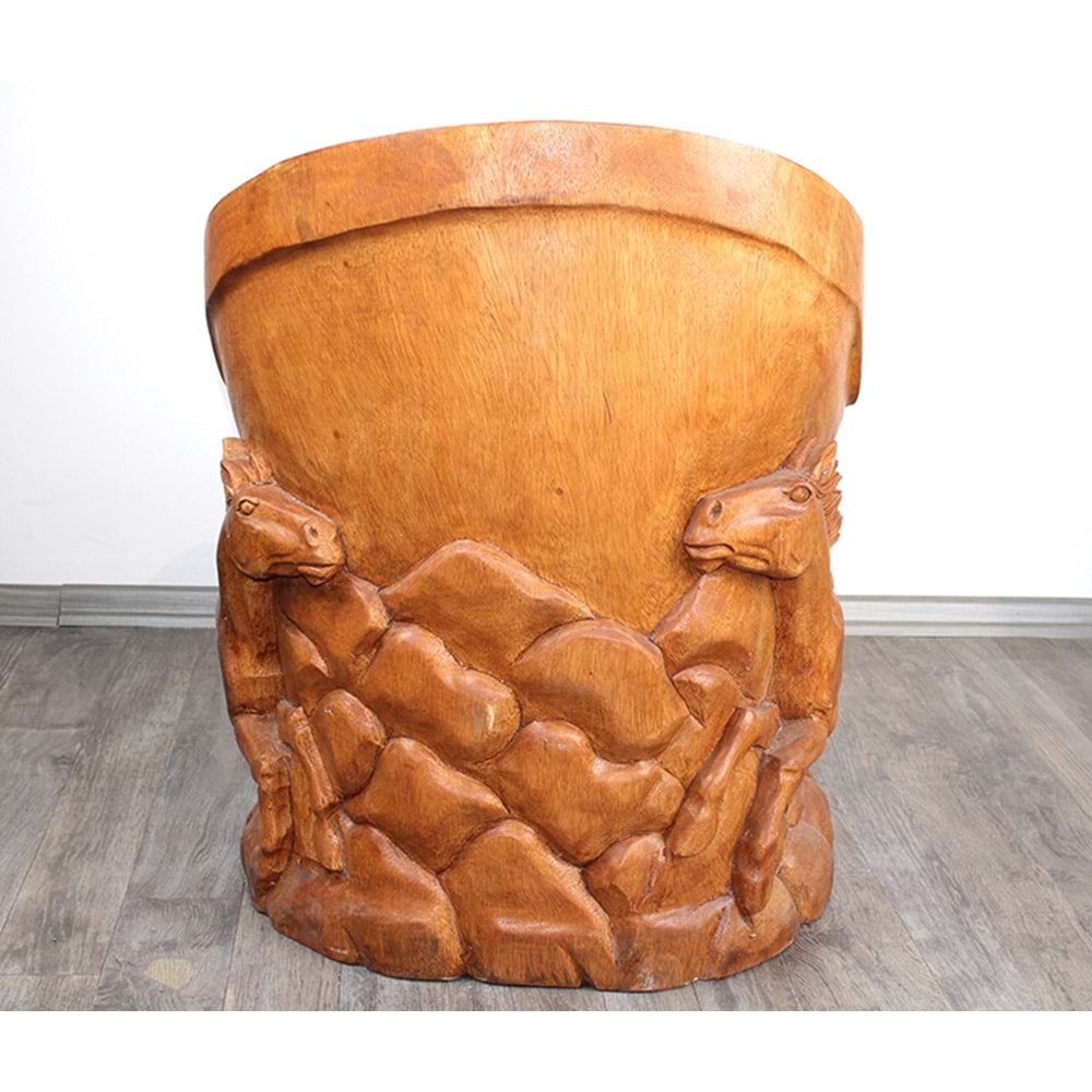 Maun Ağacı El Oyması At İşlemeli Koltuk 4Ratnı-6