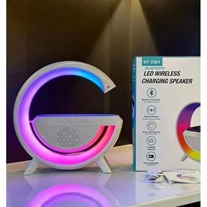 Akıllı Masa Lambası Hoparlör Led Işık & Kablosuz Şarj Alk2289