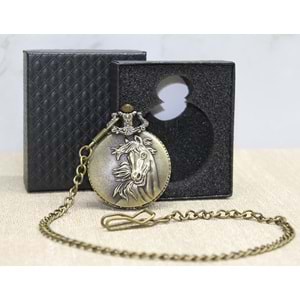 Özel Kutulu At Büstü Köstekli Saat Alk2617