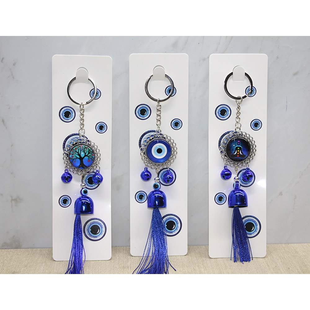 Metal Nazar Boncuğu Anahtarlık Alk3496