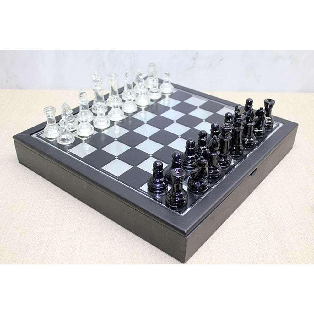 Kutulu Cam Satranç Seti Alk3531