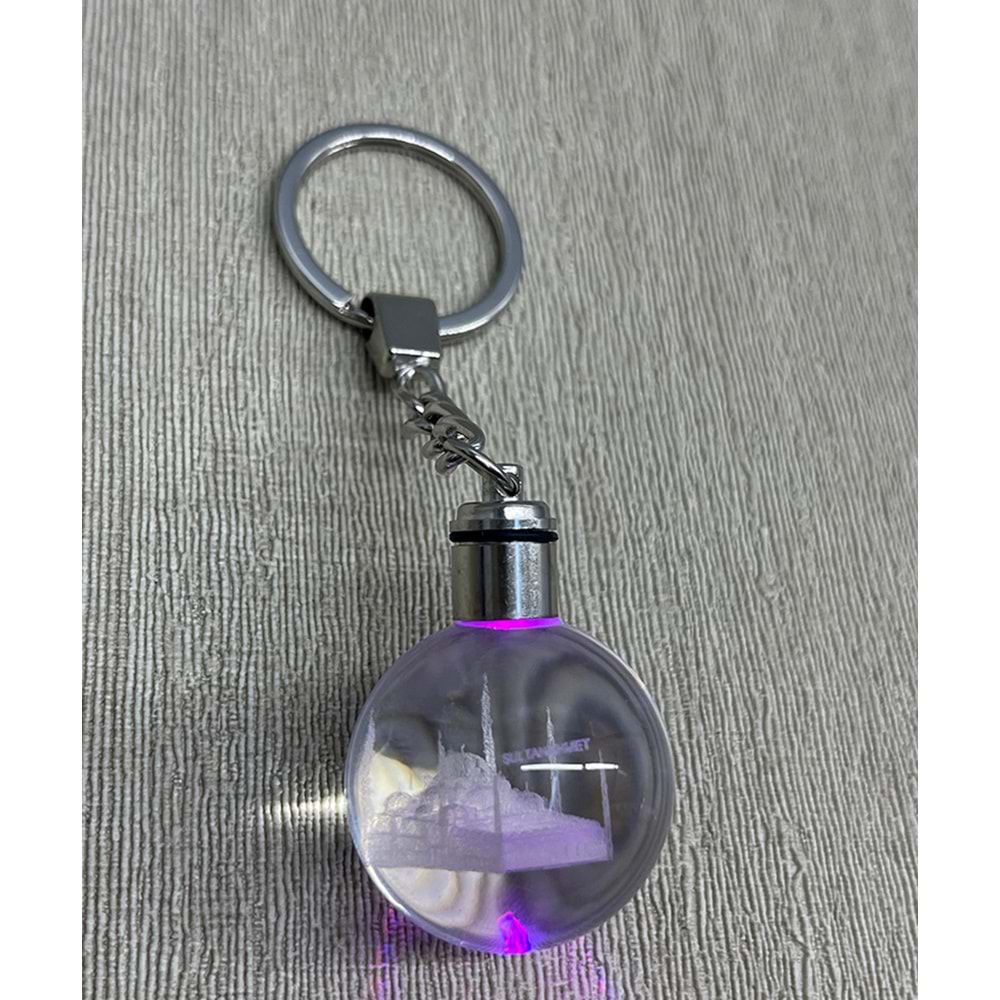 Ledli Sultanahmet Tasarımı Kristal Anahtarlık Alk3804