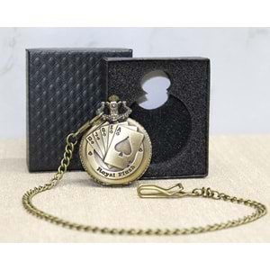 Özel Kutulu Oyun Kartı Köstekli Saat Alk3876