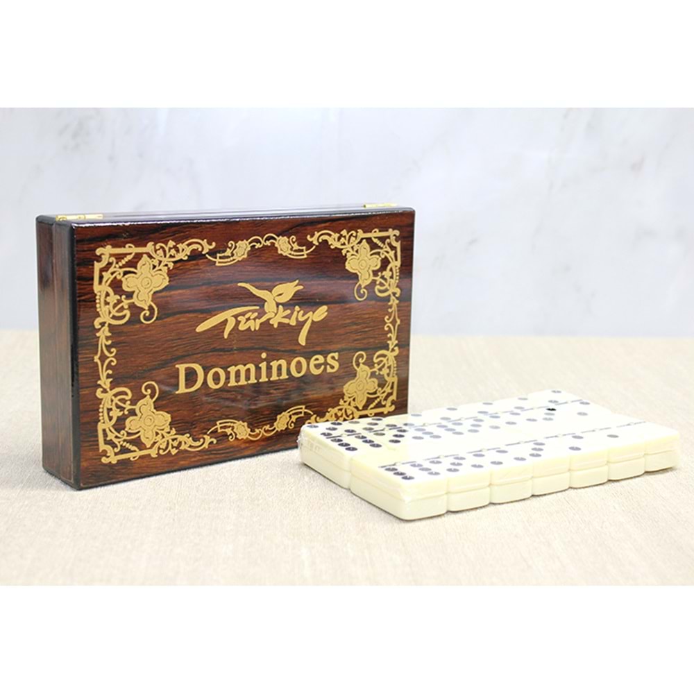 Ahşap Kutulu Domino Oyunu Alk4220