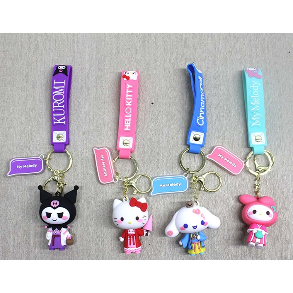 Silikon Kuromi Ve Hello Kitty Anahtarlık Alk4249