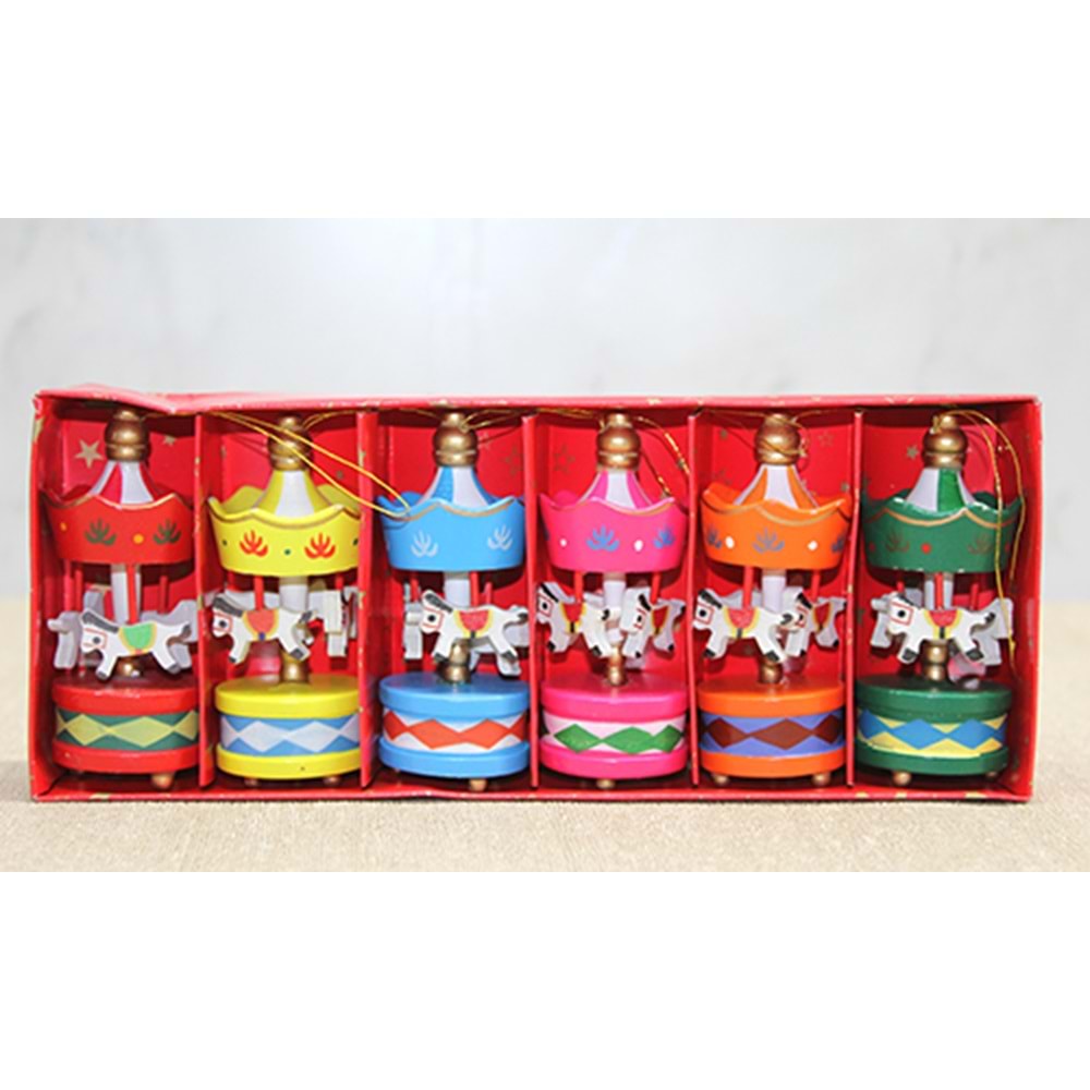 Ahşap 6'Lı Dekoratif Atlı Karınca Alk4394