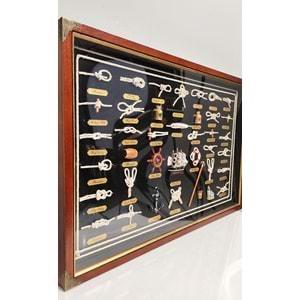 Ahşap Denizci Bağları Tasarımlı Pano Alk4623