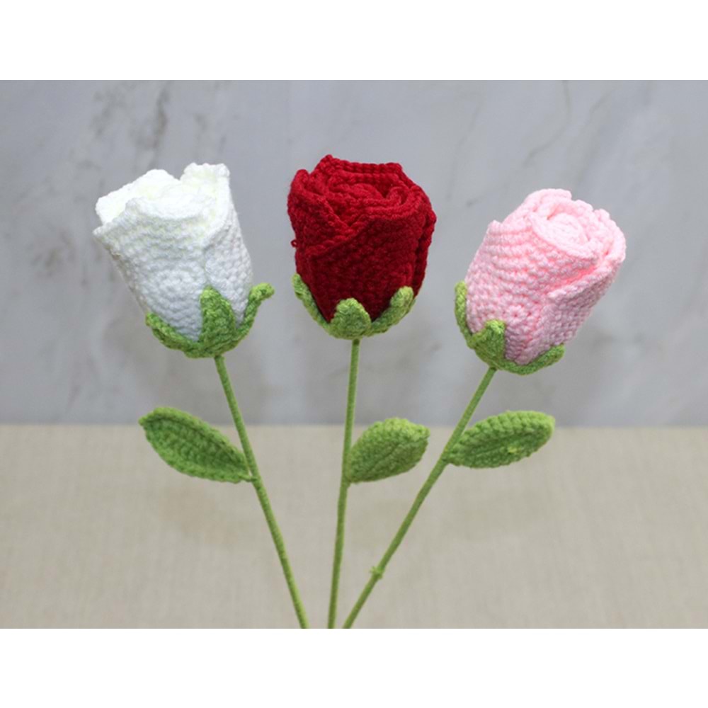 El Örgüsü Tekli Gül Alk4972