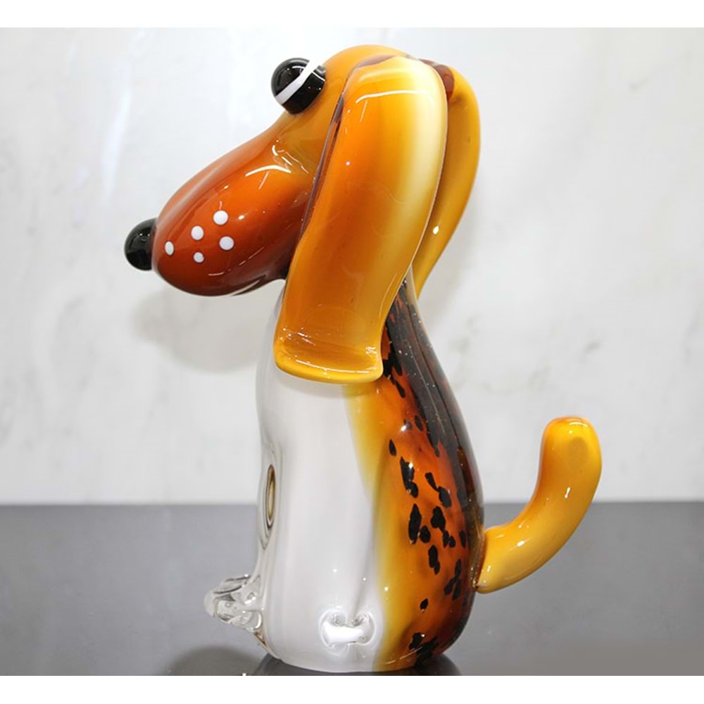 Murano Cam Sevimli Köpek Figürü Alk5205