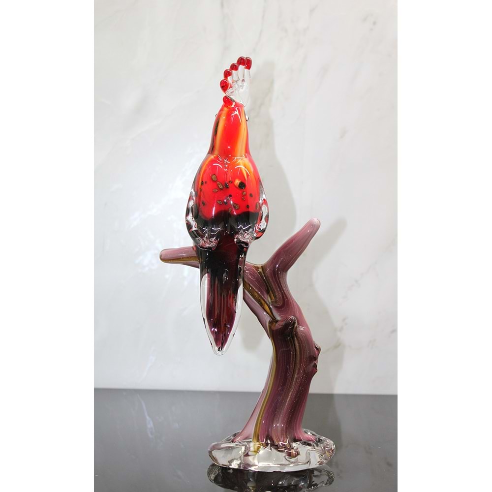 Murano Cam Papağan Figür Alk5241