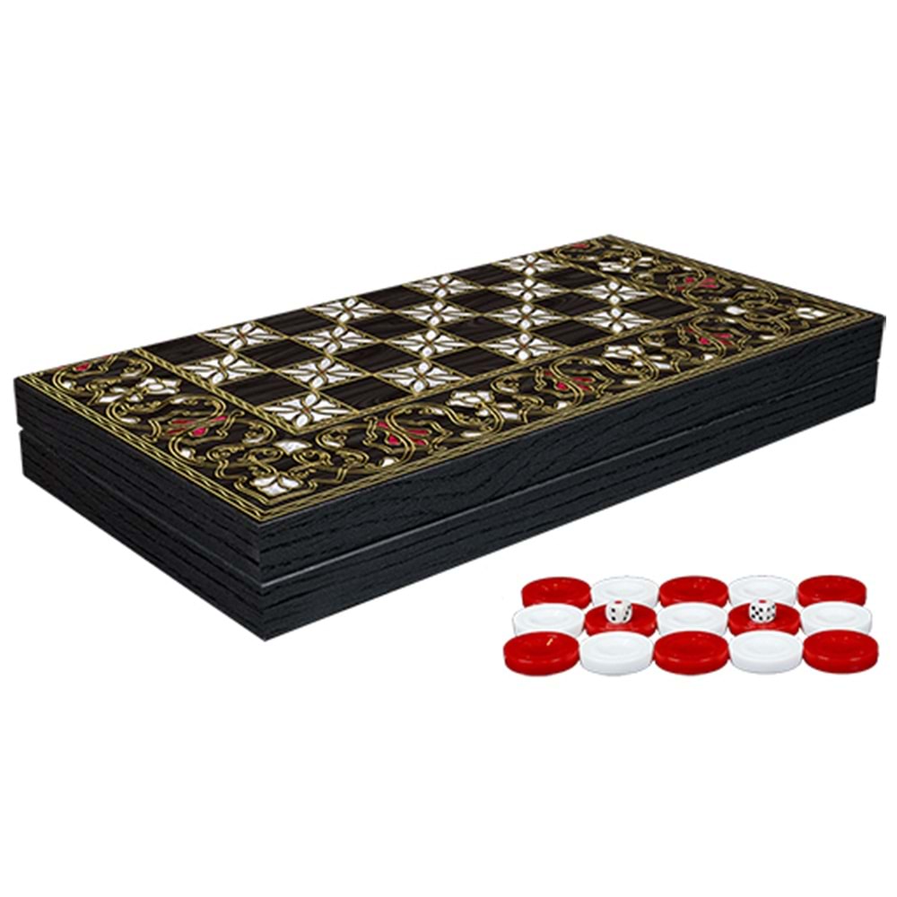 Klasik Sedef İşlemeli Tavla 2