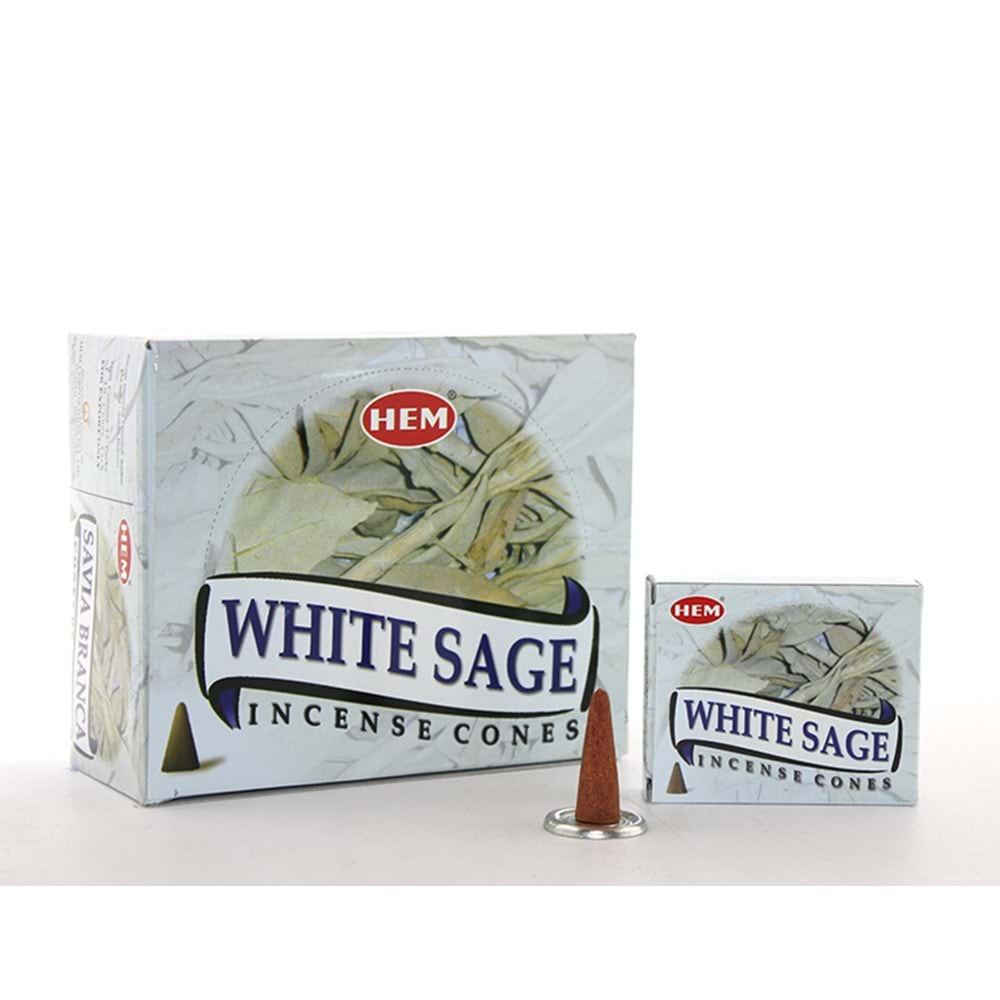White Sage Aromalı Konik Tütsü