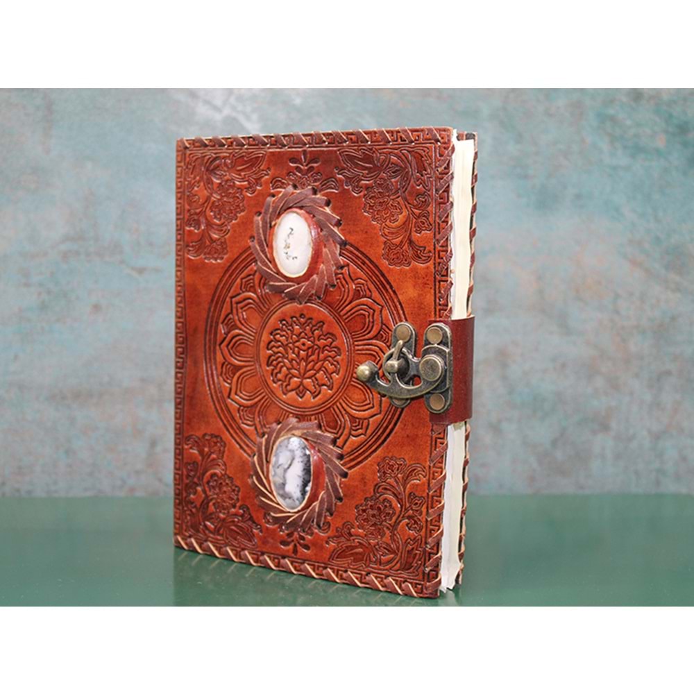 Taşlı Deri Defter Ksk3151