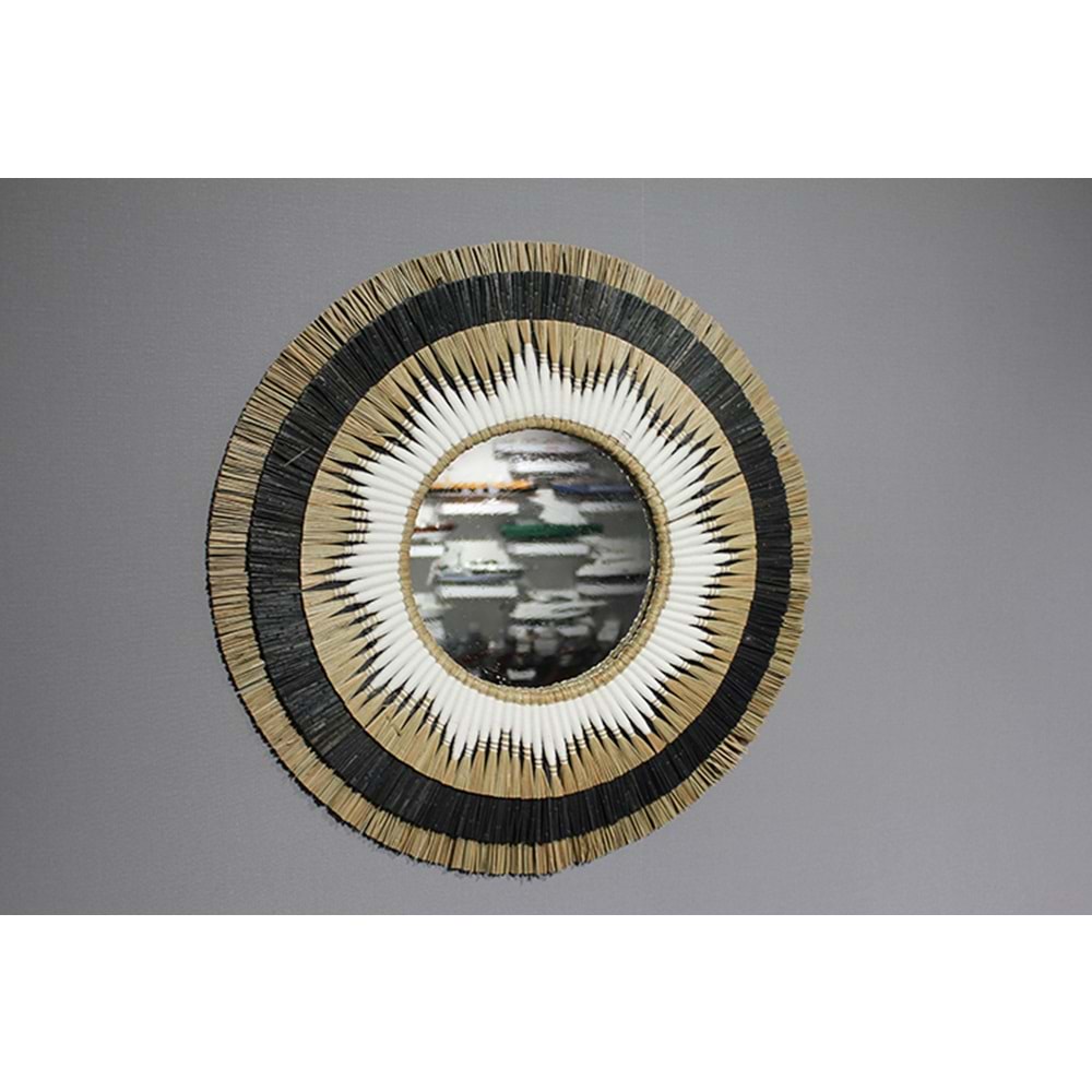 Hasırlı Duvar Aynası 3Natural-14