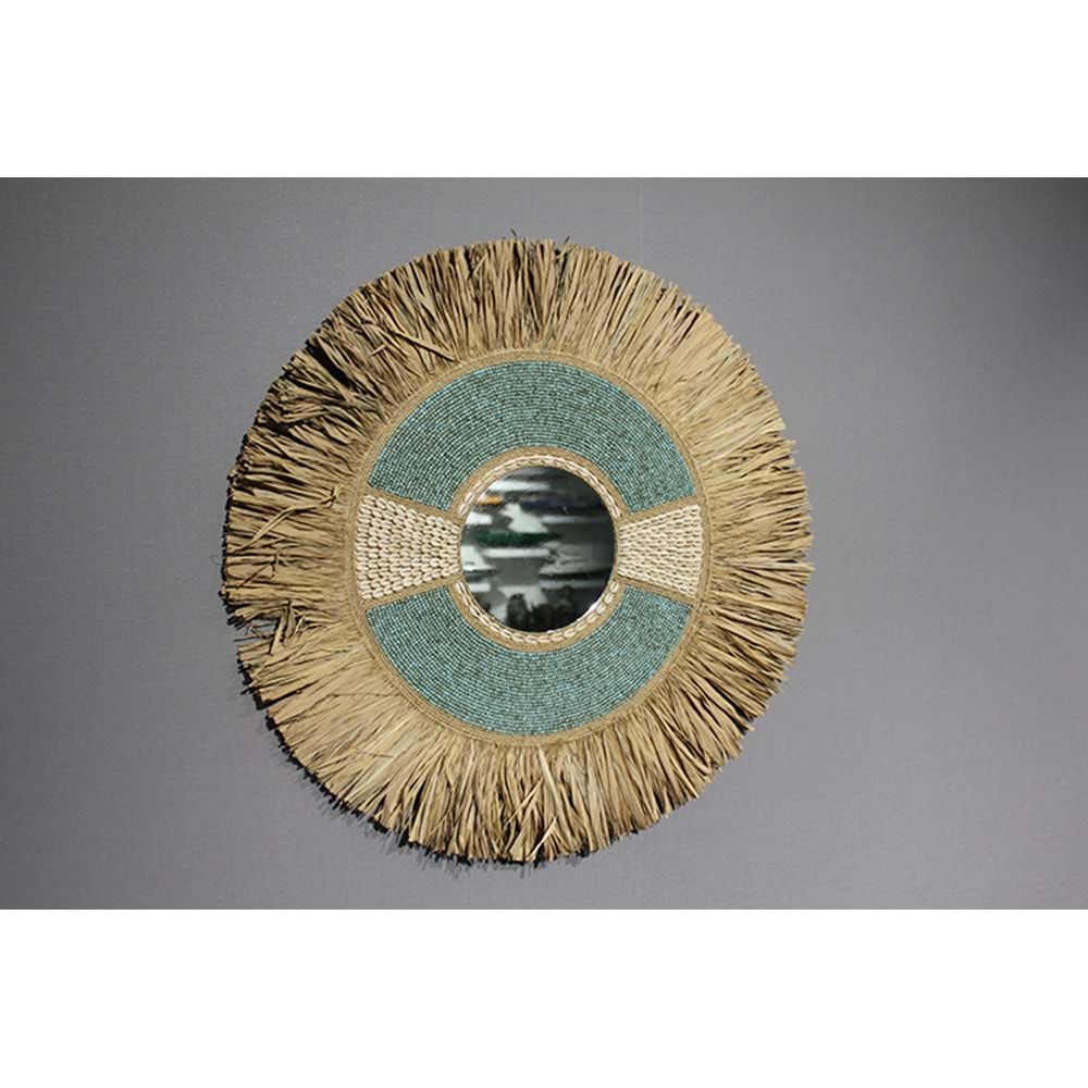 Hasırlı Duvar Aynası 3Natural-4