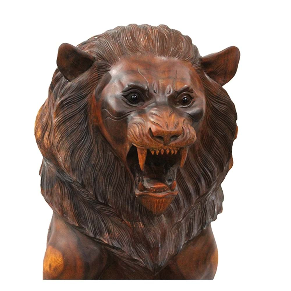 Ahşap Aslan Figürü 80 cm ST00040